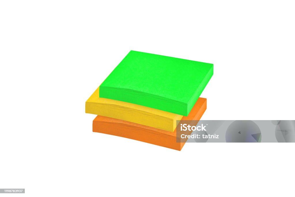 Sticky Note Stack Stock Image Sticky Notes Stack Isolated On White Stock Photo - Download Image Now ...