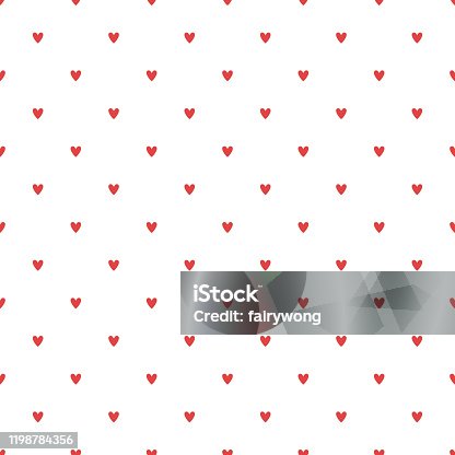 istock Hearts seamless pattern 1198784356