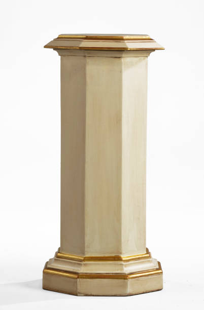 istock Pedestal column wooden for plant or statue 1198791544