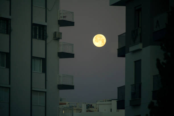 istock Full Moon in Urban Sky 1198796180