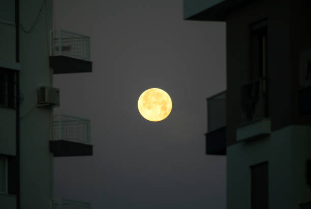 istock Full Moon in Urban Sky 1198796192