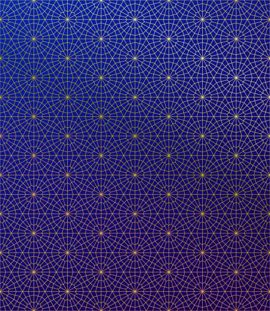 Gold Islamic Pattern on Gradient Background. Gold Islamic Pattern on Gradient Background. rhombus illustrations stock illustrations