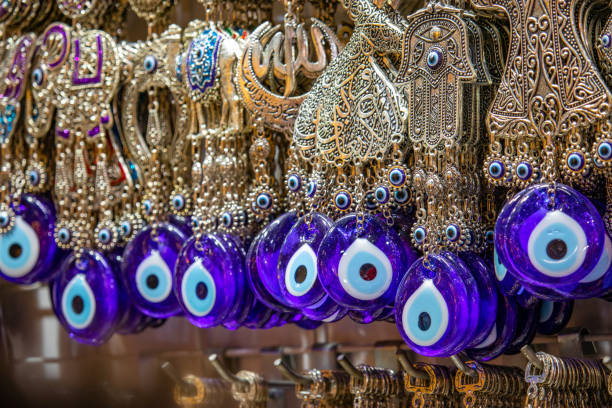 istock Blue evil eye / (nazar boncugu), Turkish symbols. Protective lucky charms 1198824187