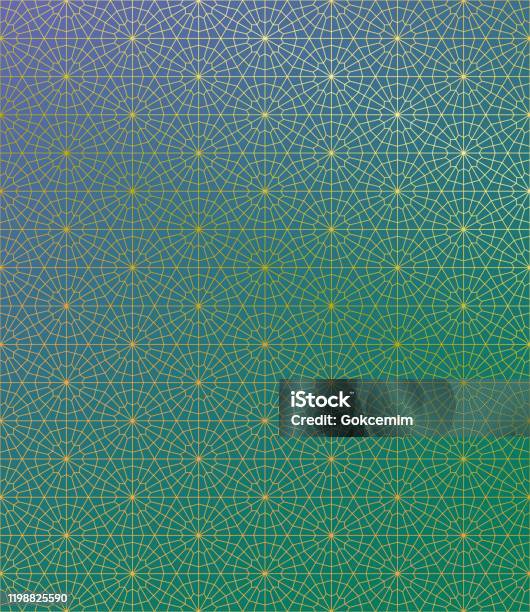 Islamic Pattern Gradiant Gold Islamic Pattern On Gradient Background Stock Illustration ...