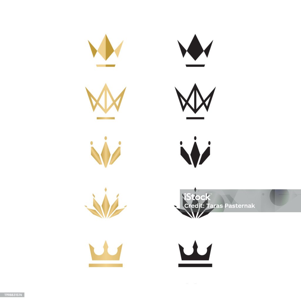 Unique Crown logo, illustration, vector Unique logo which can help your business to grow up Crown - Headwear stock vector