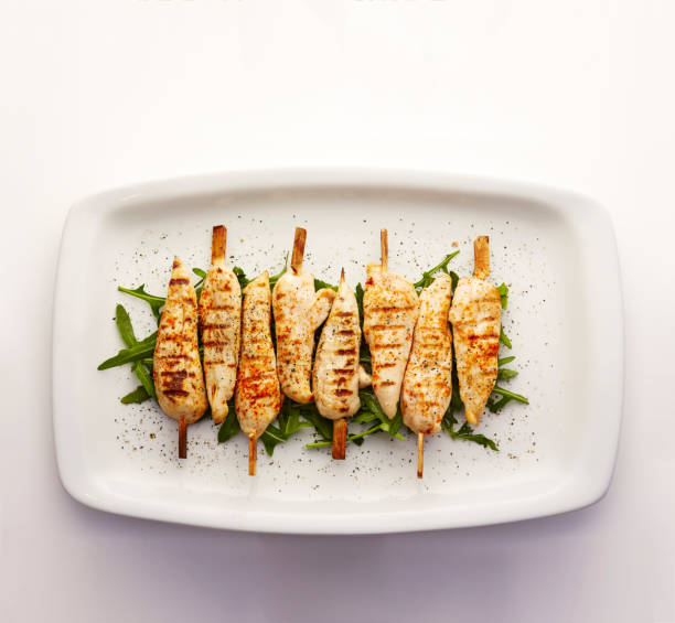 Grilled paprika chicken skewers