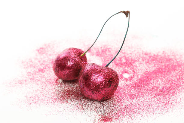 istock Cherry berries covered with a colorful glitters 1198832864