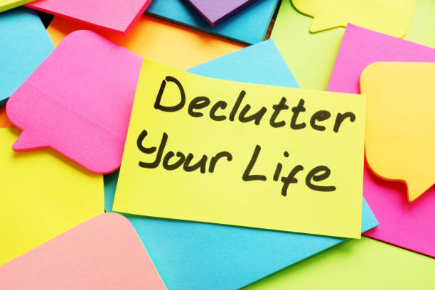 istock Declutter your life written by hand on the sheet. 1198833856