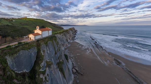 istock San Telmo hermitage in Zumaia - drone aerial view 1198835152