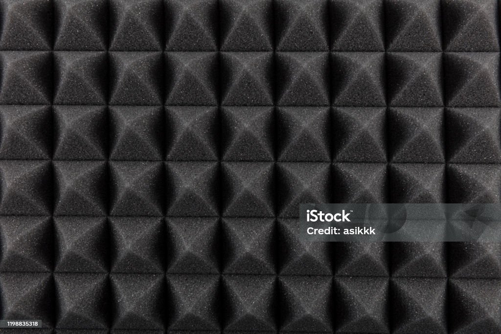 Pyramid Pattern Acoustic Sound Insulation Sponge Foam Rubber Acoustic  Background Stock Photo - Download Image Now - iStock