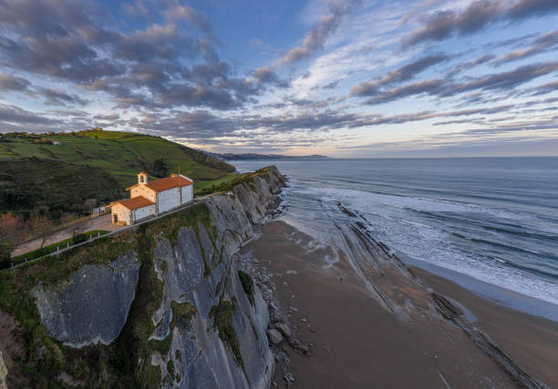istock San Telmo hermitage in Zumaia drone aerial view 1198835875