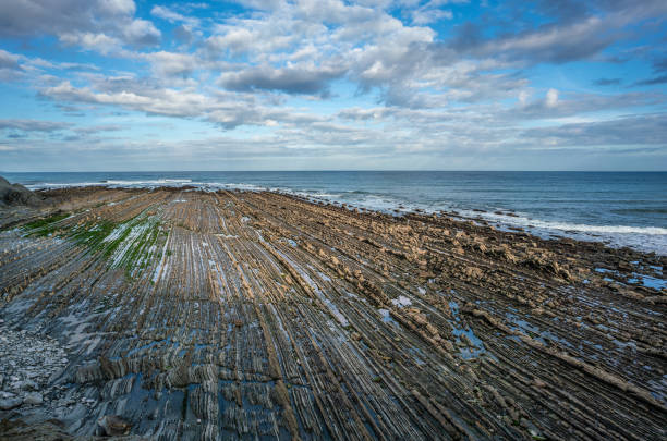 Zumaia and Deba flysch geological strata layers, Basque Country