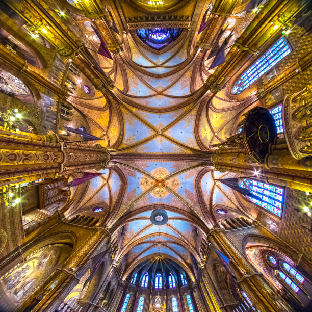Interior roof of St Matthias Cathedral, Budapest