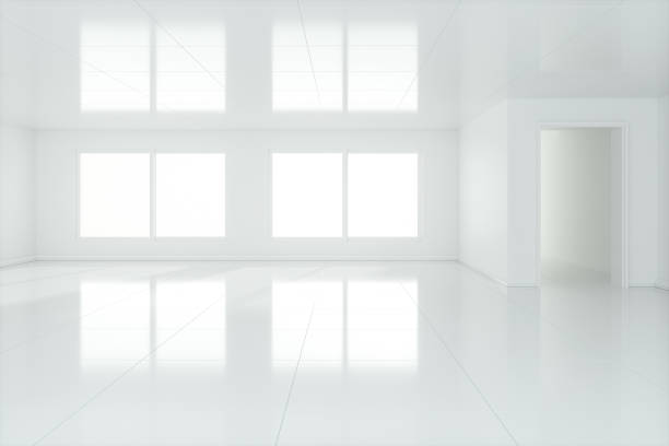 istock The white empty room with sunlight coming from the window, 3d rendering. 1198846980