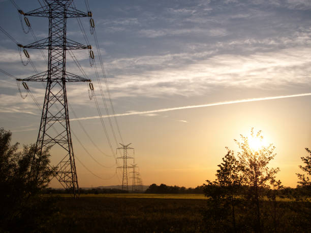 istock High voltage electricity transmission lines against the evening sky 1198848241