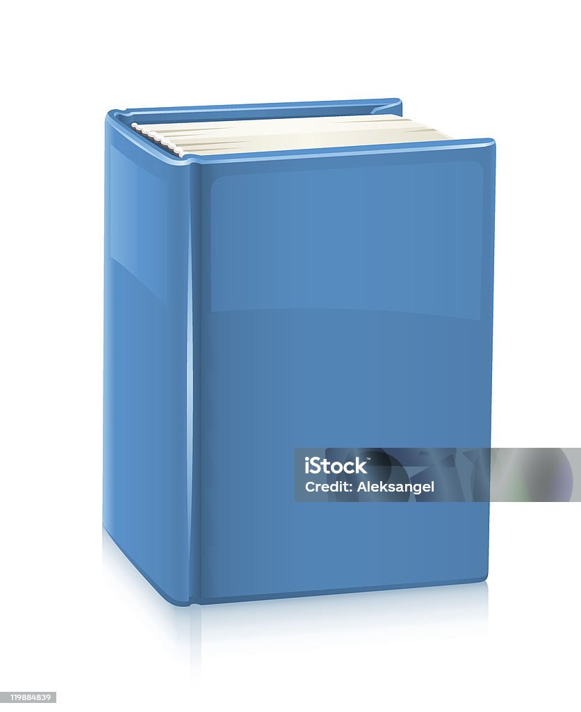 Buchen Sie mit blue cover - Lizenzfrei Bibliothek Vektorgrafik