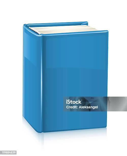 Livro Com Capa Azul - Arte vetorial de stock e mais imagens de Azul - Azul, Biblioteca, Branco