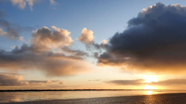 istock Golden sunset over the Wadden sea 1198855067