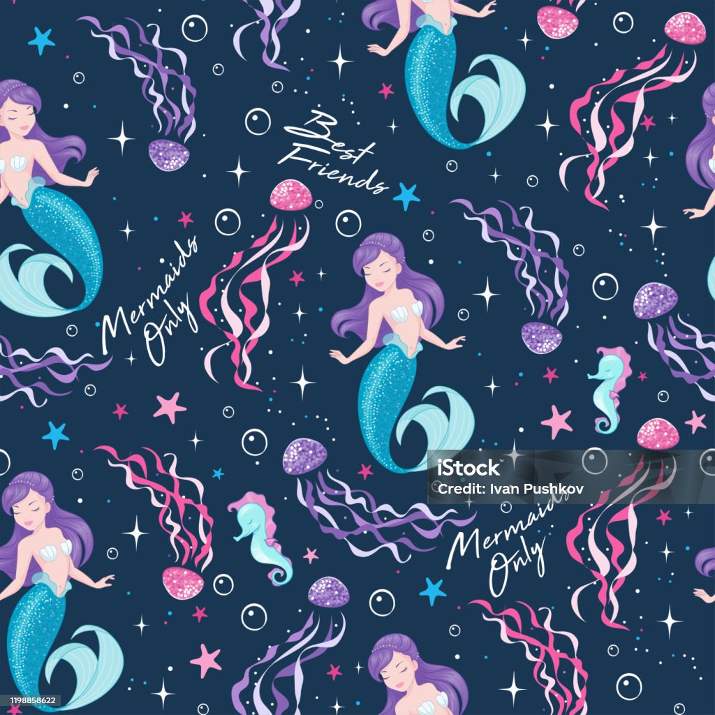 Mô Hình Nàng Tiên Cá Màu Xanh Đậm Tuyệt Đẹp Cô Gái In Thiết Kế Cho ...