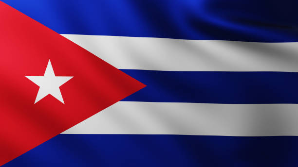istock Large Cuban Flag background in the wind 1198860076