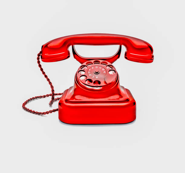 istock Red vintage telephone cut out 1198860134