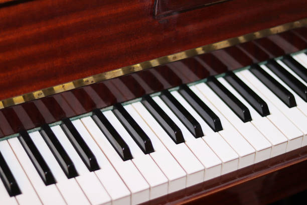 istock The piano close up. Black and white keys. 1198862445