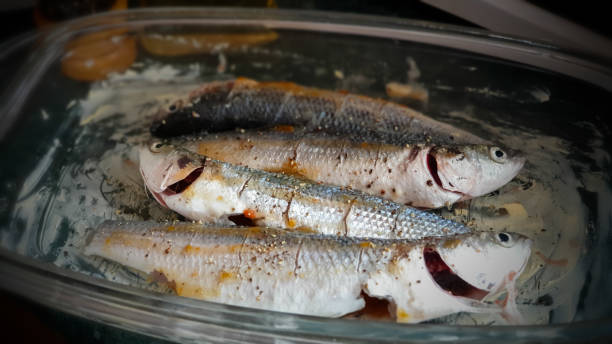 istock Cooking hole Mullet fish in the oven 1198869924