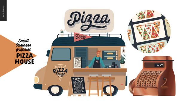 比薩屋 - 小型企業圖形 - 交付 - van vleuten 幅插畫檔、美工圖案、卡通及圖標