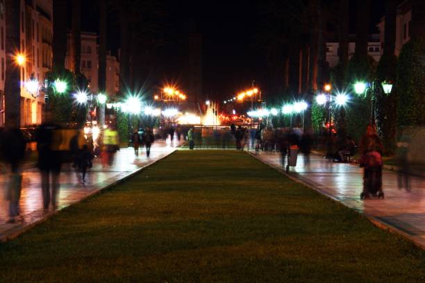 istock Mohammed V Avenue in Rabat (Morocco) at night. 1198877059