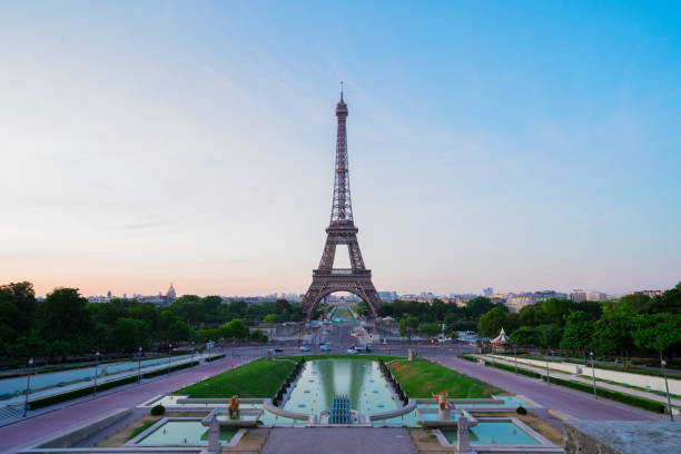 istock eiffel tour and from Trocadero, Paris 1198887165