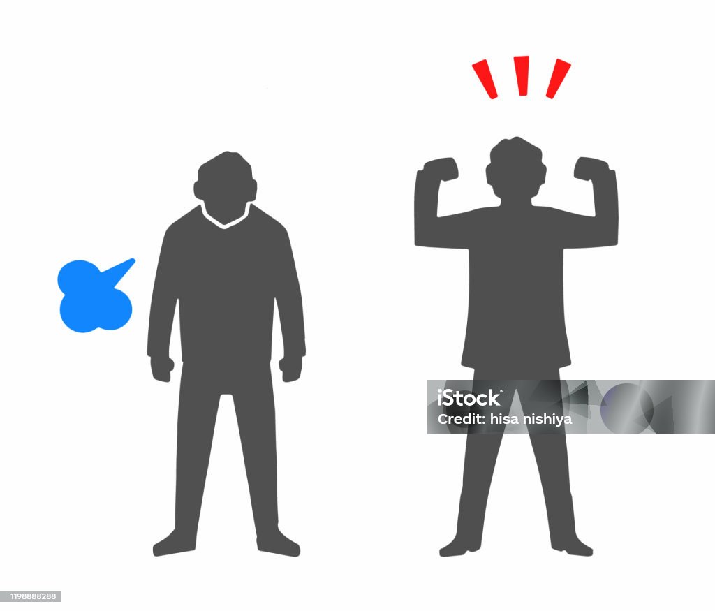 Người Đàn Ông Tích Cực Biểu Tượng Hình Bóng Người Đàn Ông Tiêu Cực ...