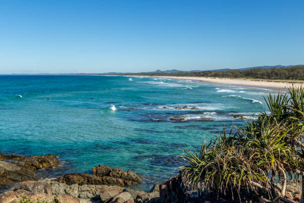 istock Looking out at surf breaking on beach 1198889891