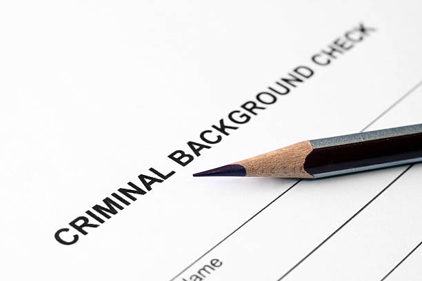 Criminal background check stock photo