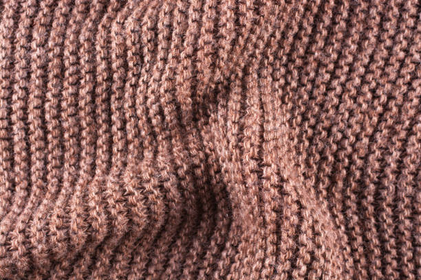 plan rapproché de tissu brun. magnifique fond pour les designers. - close to brown wool canvas photos et images de collection