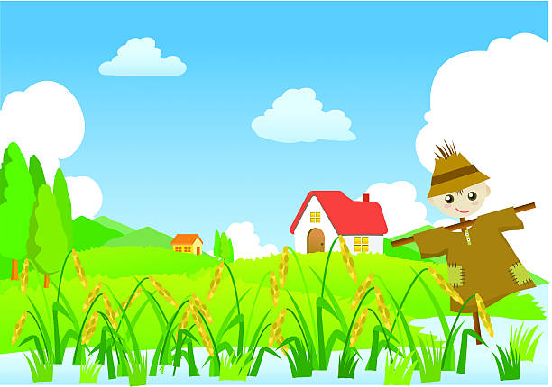 Farm Spaventapasseri - illustrazione arte vettoriale