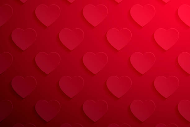 ilustrações de stock, clip art, desenhos animados e ícones de abstract red background - heart pattern - red backgrounds shadow pattern