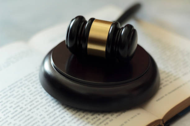 istock Judge's gavel on top of open book 1198901110