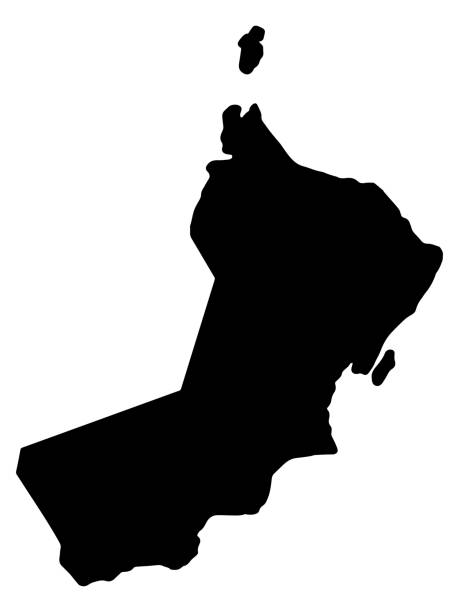 Oman Map Silhouette Vector illustration Eps 10 Oman Map Black Silhouette Vector illustration Eps 10. oman cartoon stock illustrations