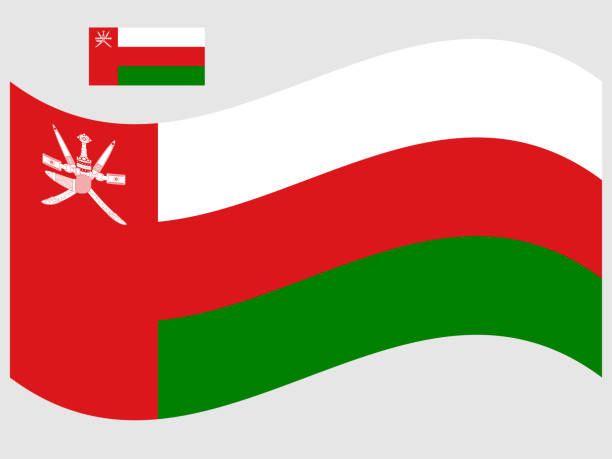 Wave Oman Flag Vector illustration Eps 10 Wave Oman Flag Vector illustration Eps 10. oman cartoon stock illustrations