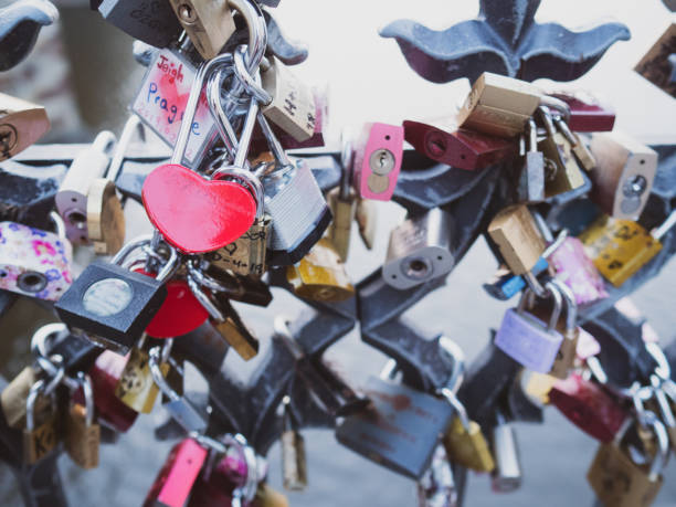 istock Locks of love on a railing 1198910508