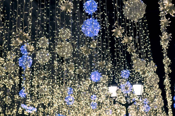 istock Luminous Christmas night street decoration 1198917958