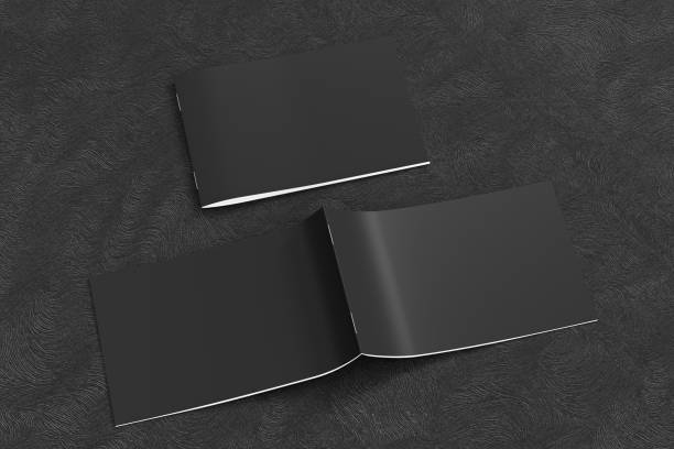 istock Horizontal brochure or booklet cover. Closed one brochure and upside down other. 1198924502