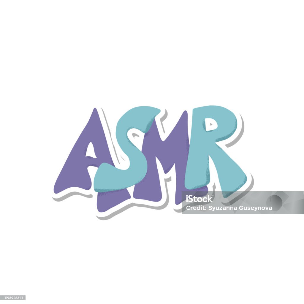 Asmr Word Design Asmr Text Acronym Vector Hand Drawn Letters Stock Illustration ...