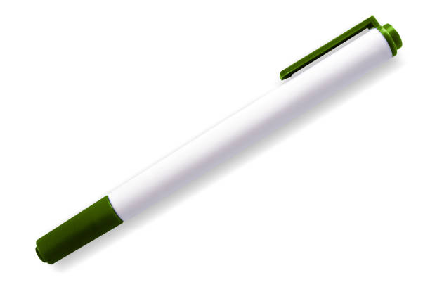 istock Red office school felt pen marker on white background. 1198927468