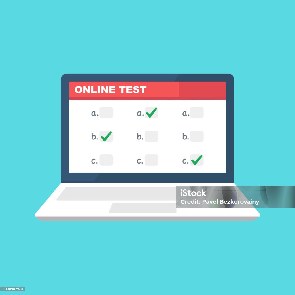 Test Elearning Images Online Testing Elearning Education Concept Vector Illustration Stock ...