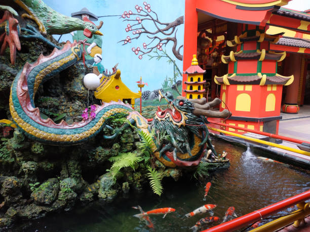 istock Dragon pond on Eng An Kiong temple in Malang 1198946160