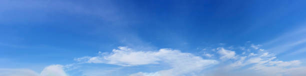 istock Panorama sky with cloud on a sunny day. Beautiful cirrus cloud. 1198951144