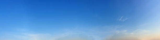 istock Panorama sky with cloud on a sunny day. Beautiful cirrus cloud. 1198951241