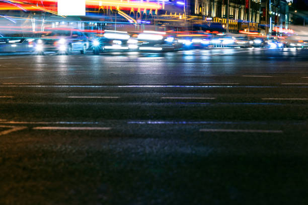 istock light trails at night street, long exposure 1198951989