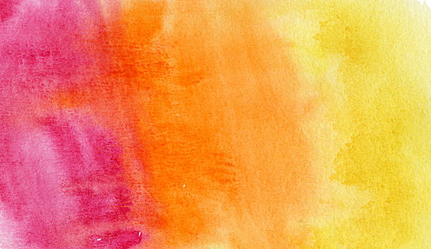 Abstract watercolor background in red, orange, and yellow stock photo